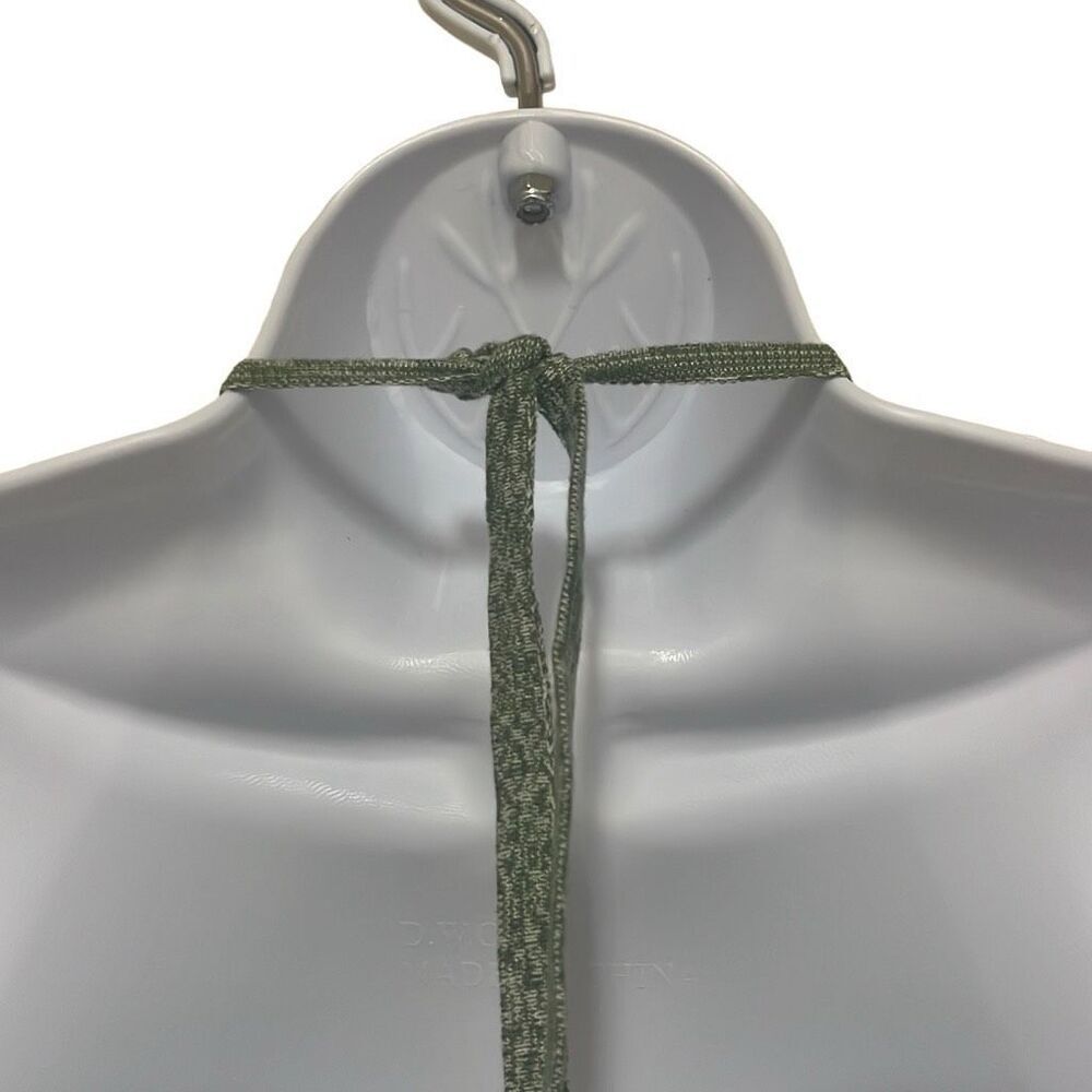 ASTR The Label Vania Mini Dress Olive Green Melange Halter Tie Neck Bodycon Sz 6 - Picture 5 of 9